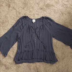 Knox Rose Gray Sequin Top